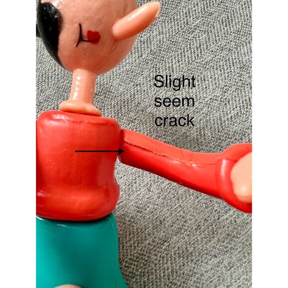 Vintage Olive Oyl Plastic Figure Toy Jointed Popeye the Sailor Cartoon - Picture 2 of 11